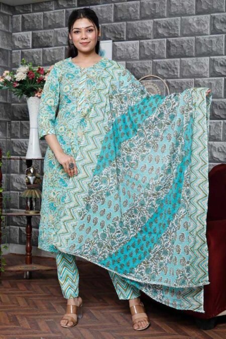 Printed Cotton Suit